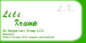 lili krump business card